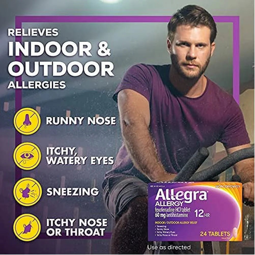 12HR Allergy Relief Tablets for Adults - 24 Count