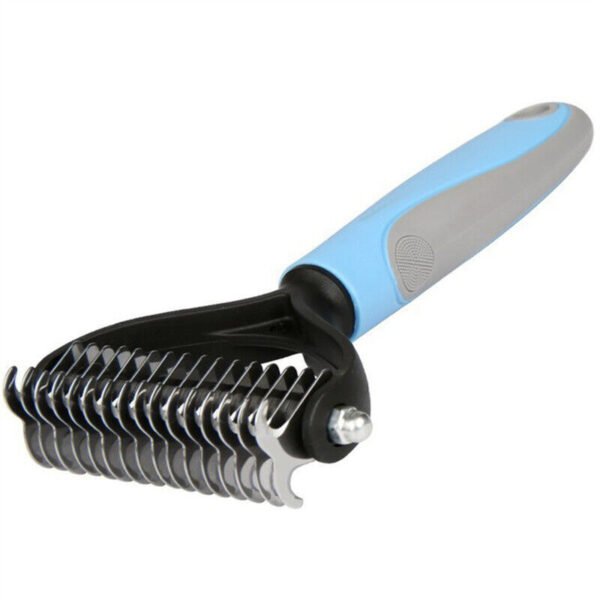 Maxpower Planet Original Pet Grooming Rake - Double-Sided Deshedding Dematting Tool, Undercoat Rake for Dogs & Cats, Extra-Wide Dog Grooming Brush & Deshedder Comb for Long Hair, Reduces Shedding 95% - Image 4