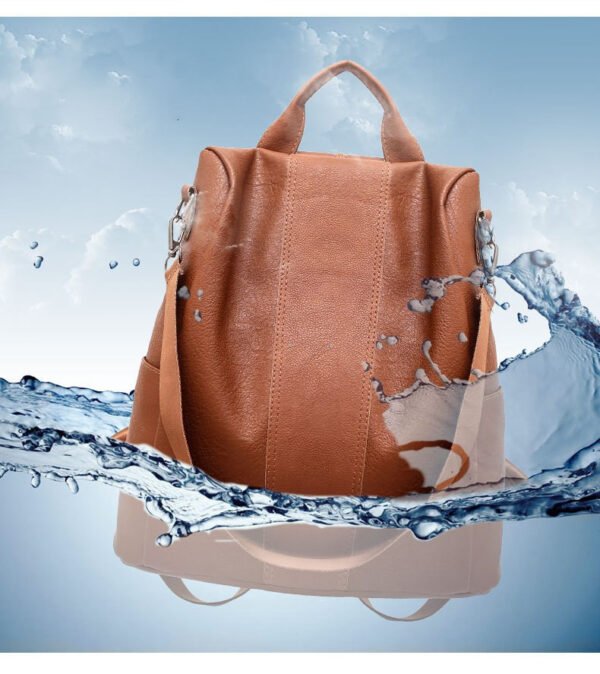 Women's solid color large capacity backpack - Image 6