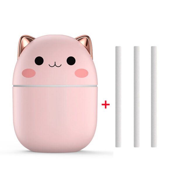 Air Humidifier Cute Cat Ultra-Silent USB Office Household Bedroom Car Aromatherapy Air Purifier With Led Cool Mist Spray - Image 5