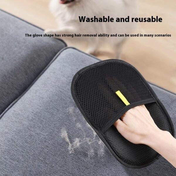 Pet Hair Remover Gloves Deshedding Brush Glove For Dog Cat Rabbit With Long Short Curly Hair - Image 5